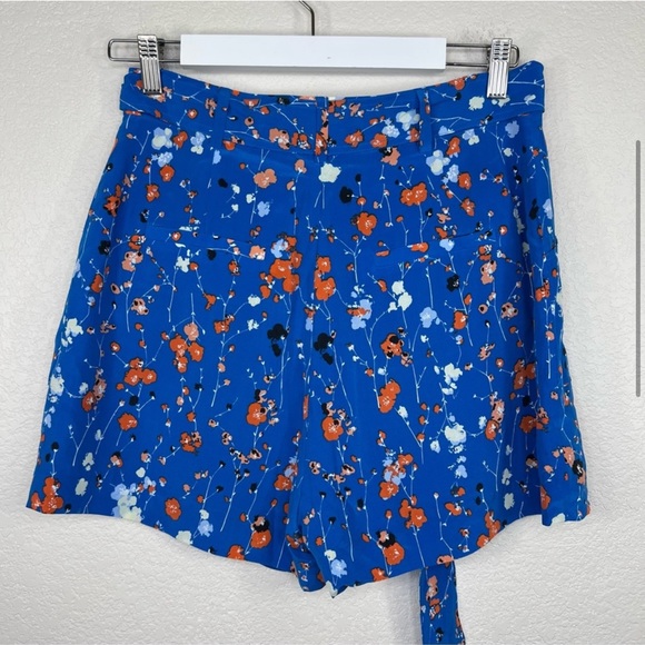 Equipment 2pc Set Floral Print Silk Top size XS Floral Silk Shorts size 6 - Picture 3 of 9
